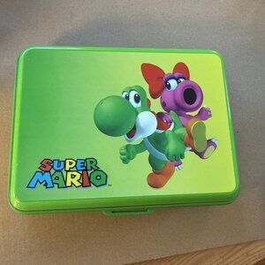 Super Mario Yoshi Universal Travel Hard Green Case & Nintendo With Cloth /Stylus